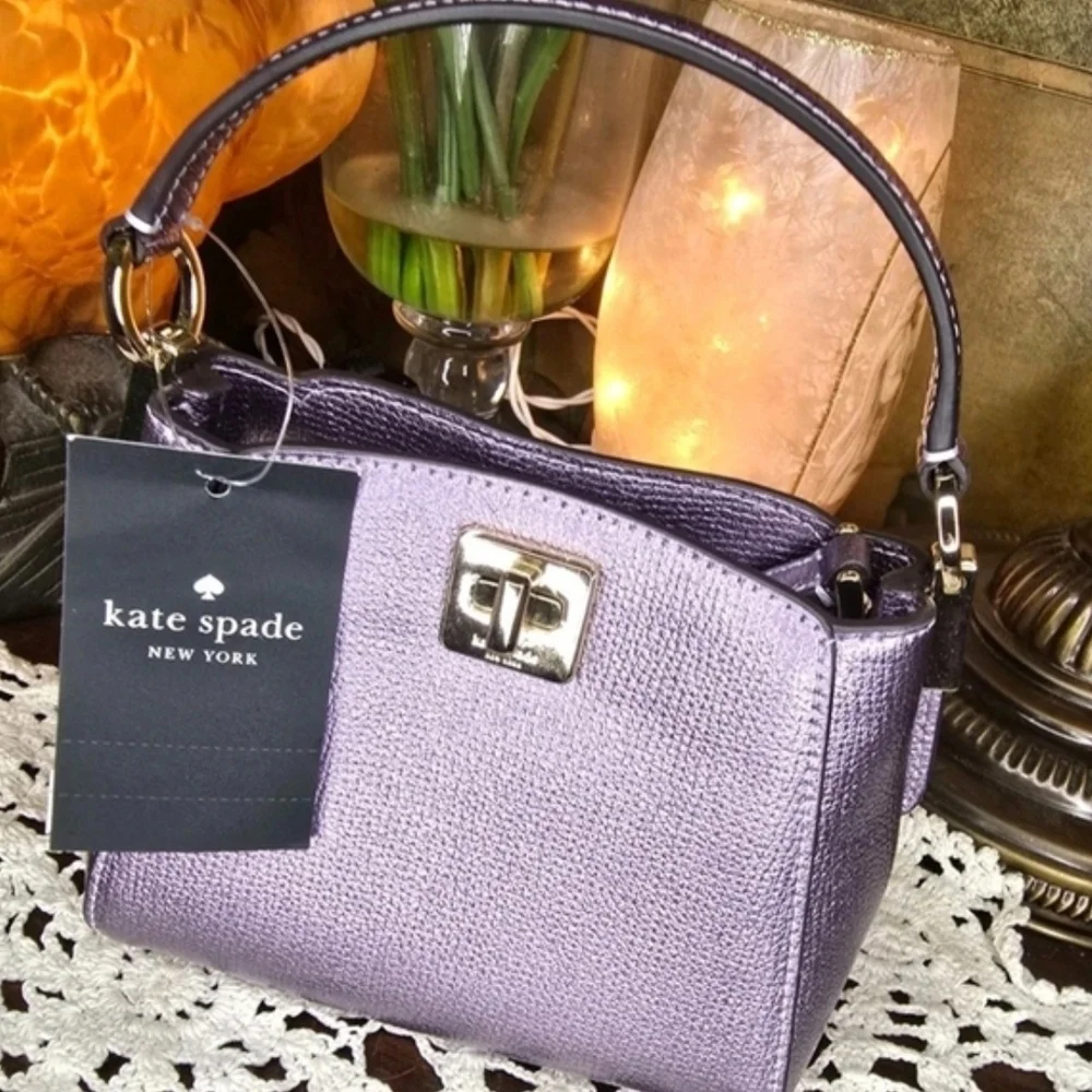 Kate Spade Metallic Purple Micro Bag